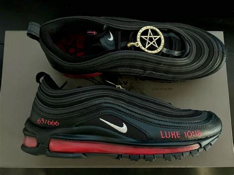 satan shoes replica|MSCHF & Lil Nas X's Nike AM97 Contains Real Blood .